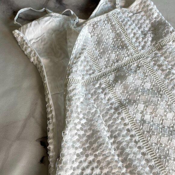 Abercrombie & Fitch White Eyelet Lace Mini Dress XS - Picture 3 of 12